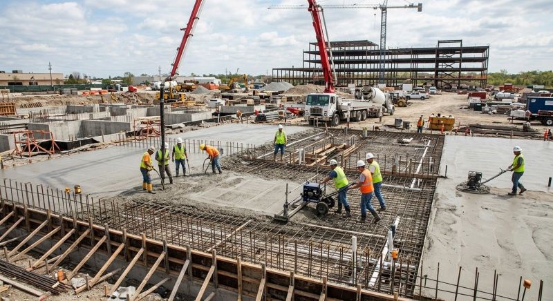 Commercial Slab Construction in Williamsburg, VA