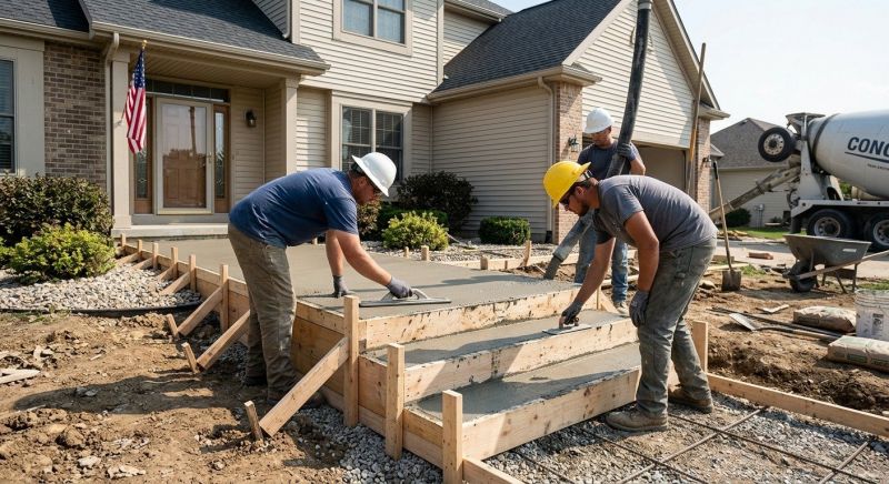 Concrete Porch Installation in Sacramento, CA